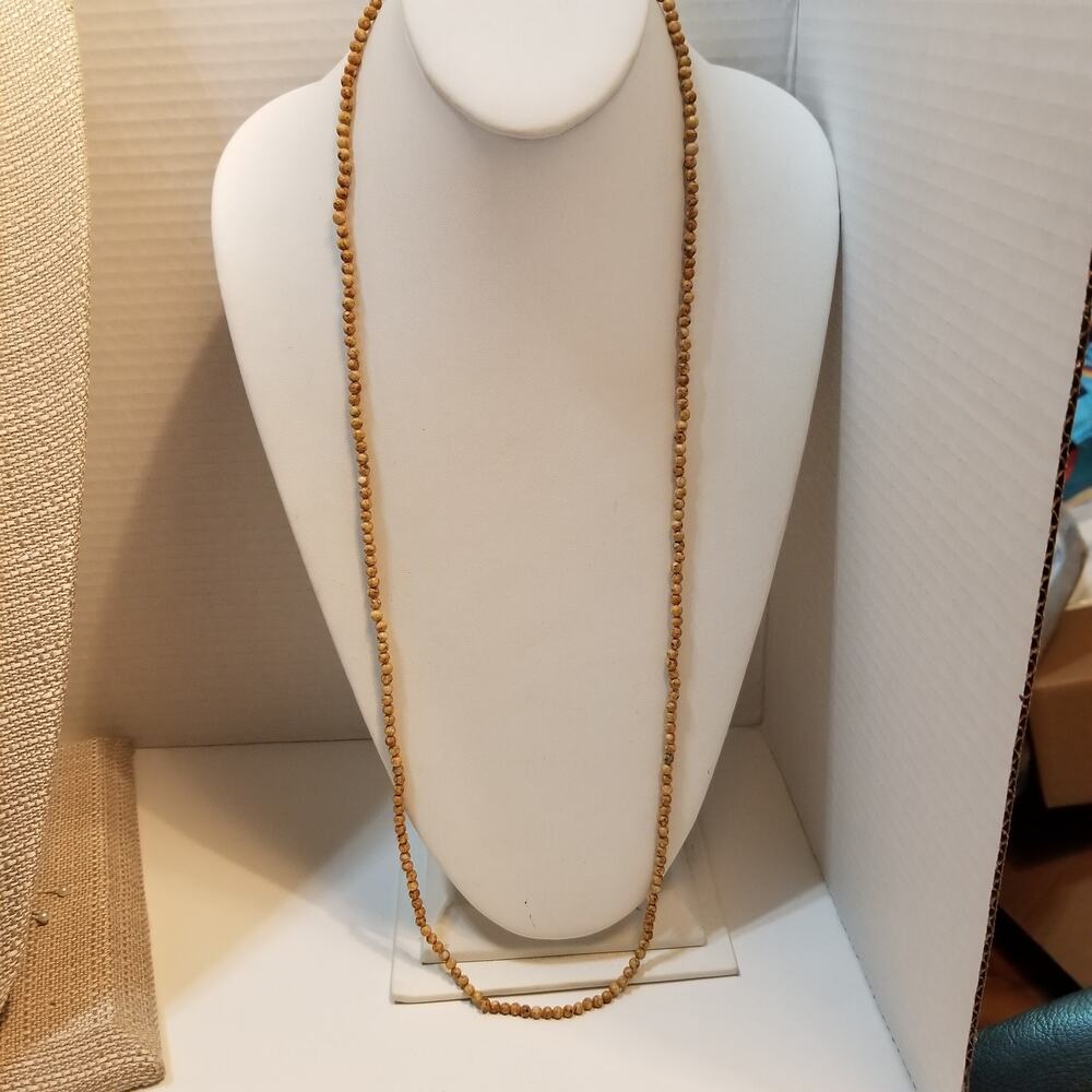 Jasper tested natural thirty four inch  stone necklace